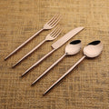 Brio PVD 5 Piece Flatware Set With Elegant Minimalist Design