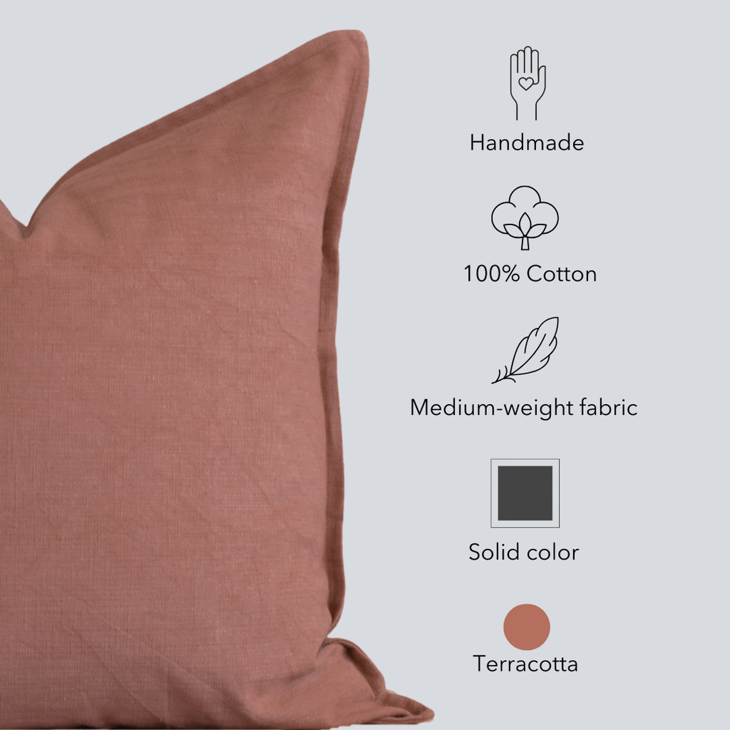 Gávea Private Reserve Cotton Pillow Cover Terracotta