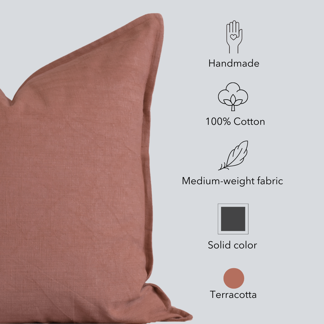 Gávea Private Reserve Cotton Pillow Cover Terracotta