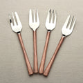 Medicki Antique Copper Beveled Dessert Fork Set 4 Pcs