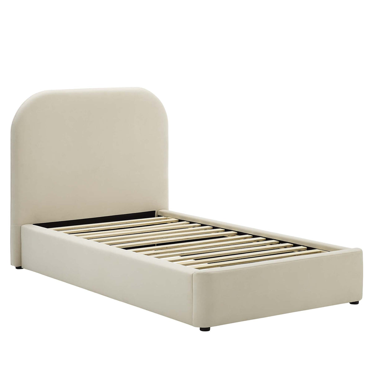 Modway Keynote Performance Velvet Curved Twin Platform Bed