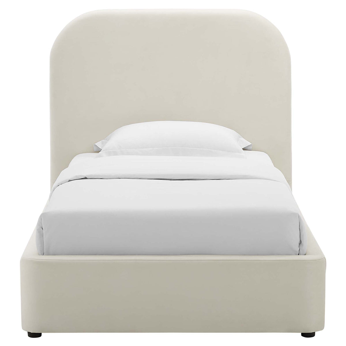 Modway Keynote Performance Velvet Curved Twin Platform Bed