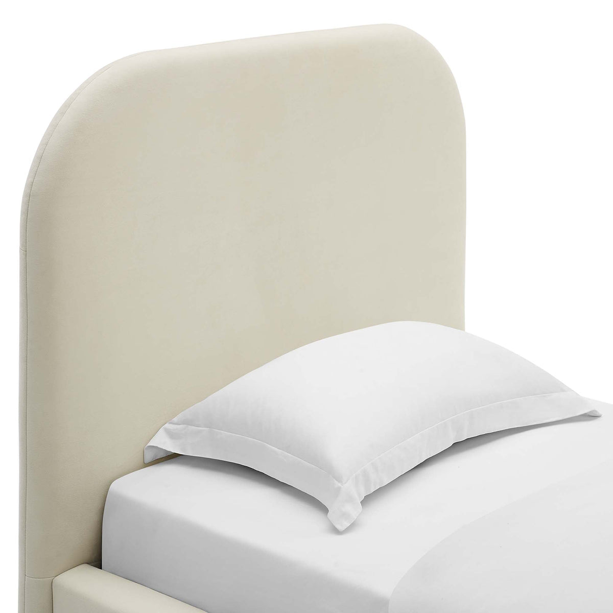Modway Keynote Performance Velvet Curved Twin Platform Bed