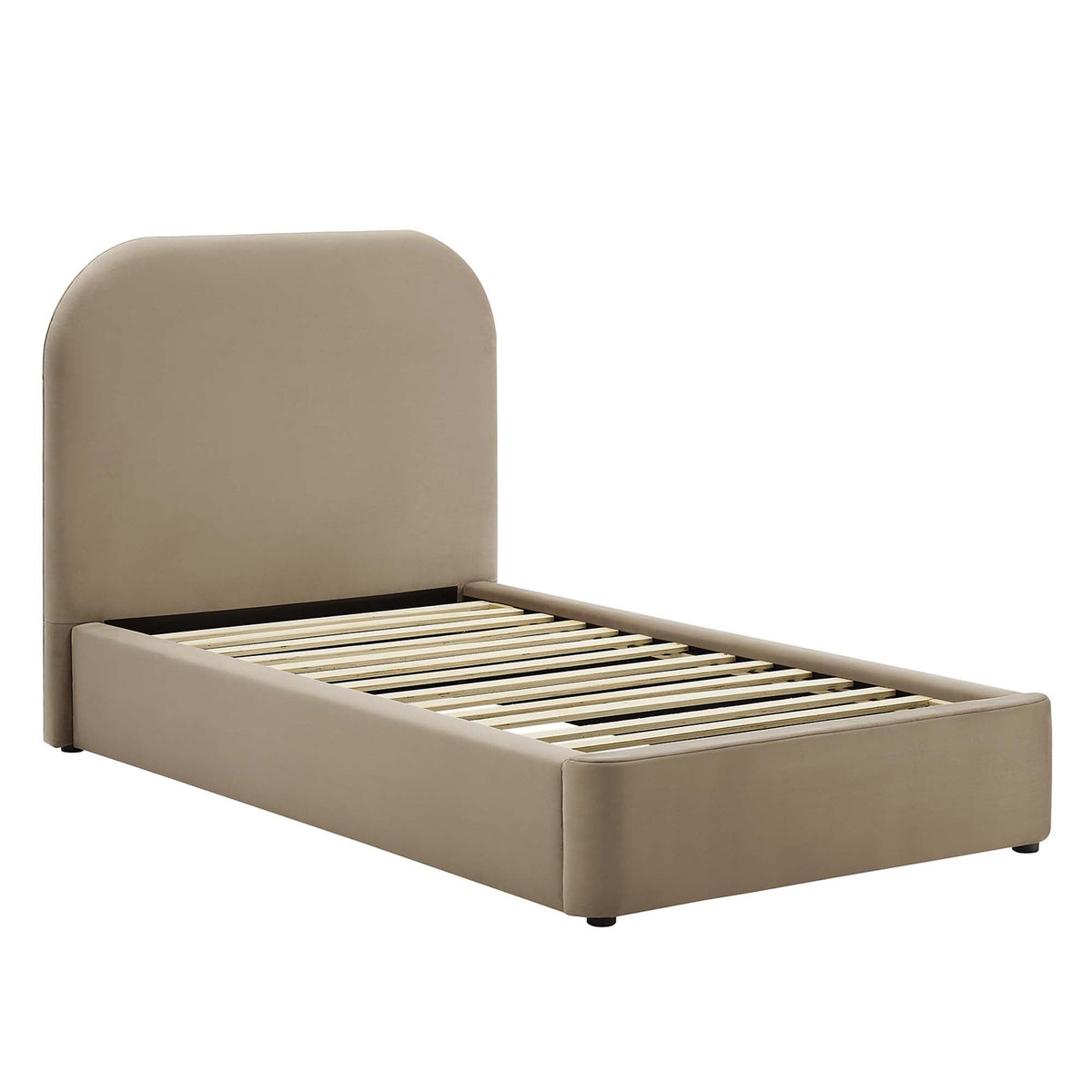 Modway Keynote Performance Velvet Curved Twin Platform Bed