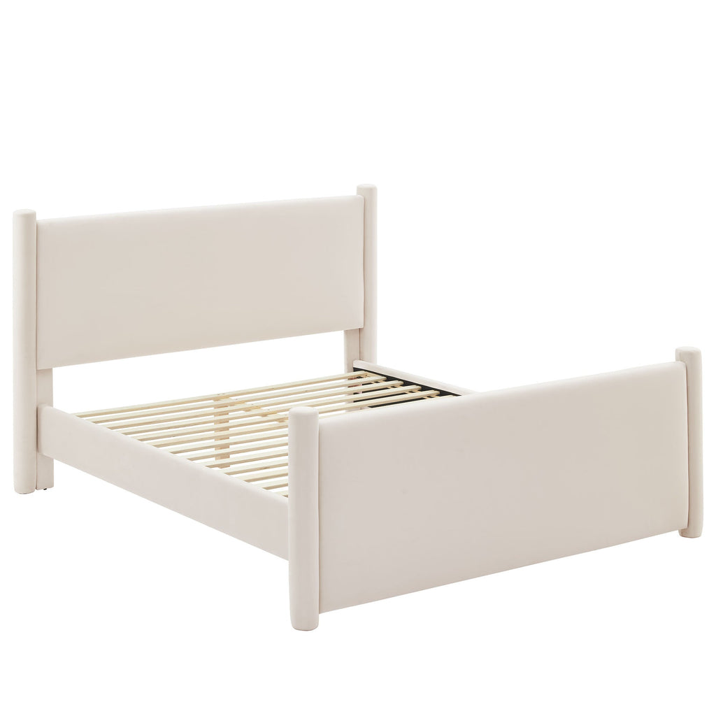 Modway Rael Performance Velvet Queen Padded Platform Bed