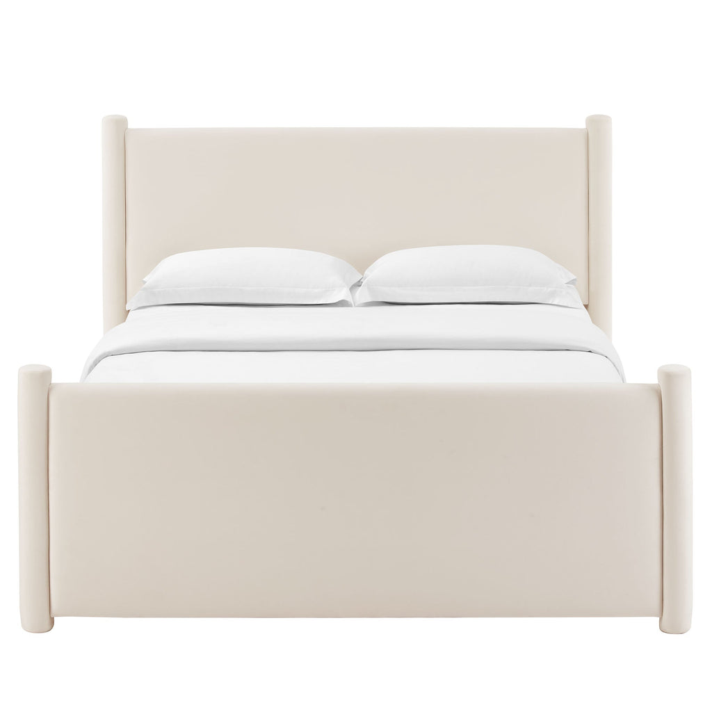 Modway Rael Performance Velvet Queen Padded Platform Bed