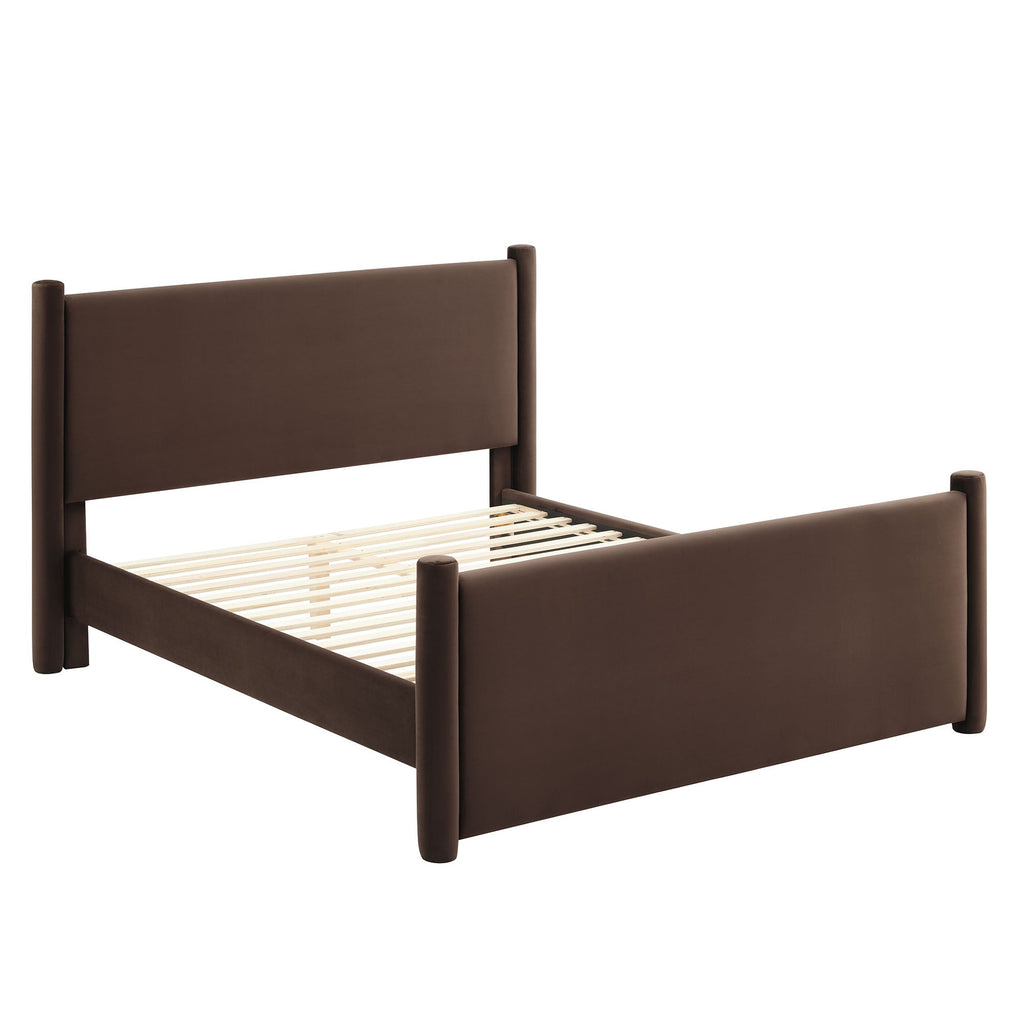 Modway Rael Performance Velvet Queen Padded Platform Bed