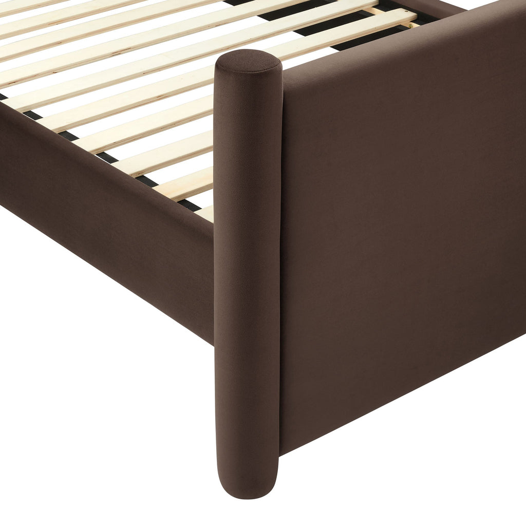 Modway Rael Performance Velvet Queen Padded Platform Bed