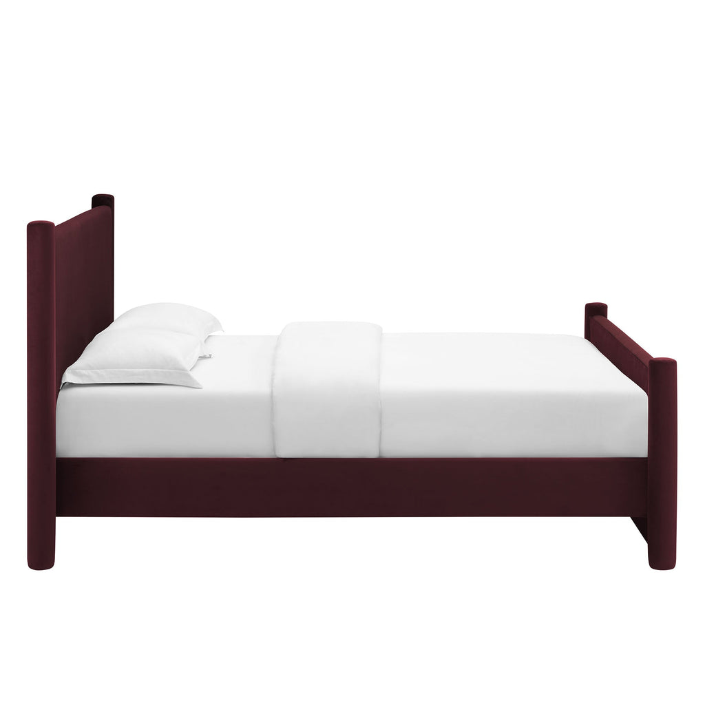 Modway Rael Performance Velvet Queen Padded Platform Bed