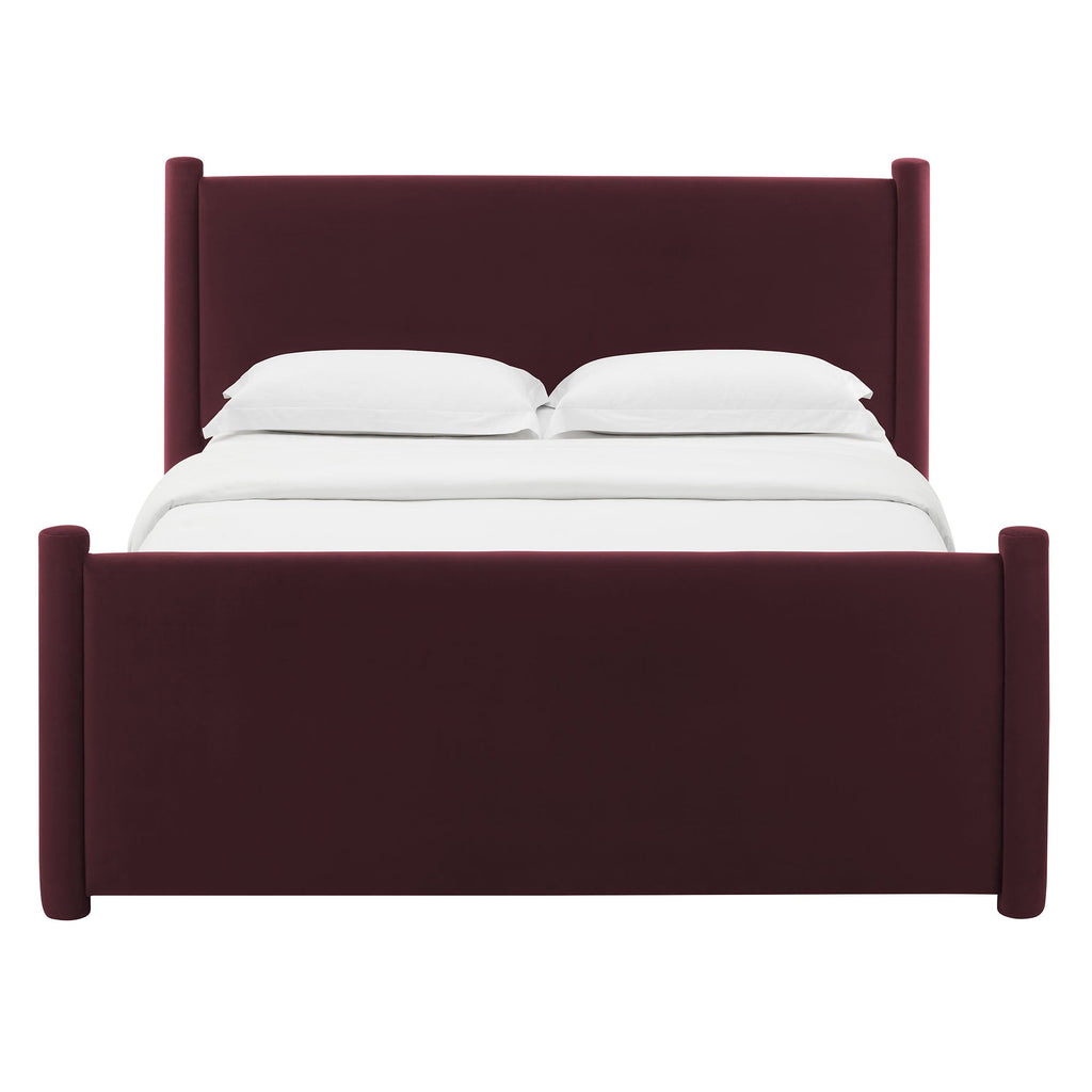 Modway Rael Performance Velvet Queen Padded Platform Bed