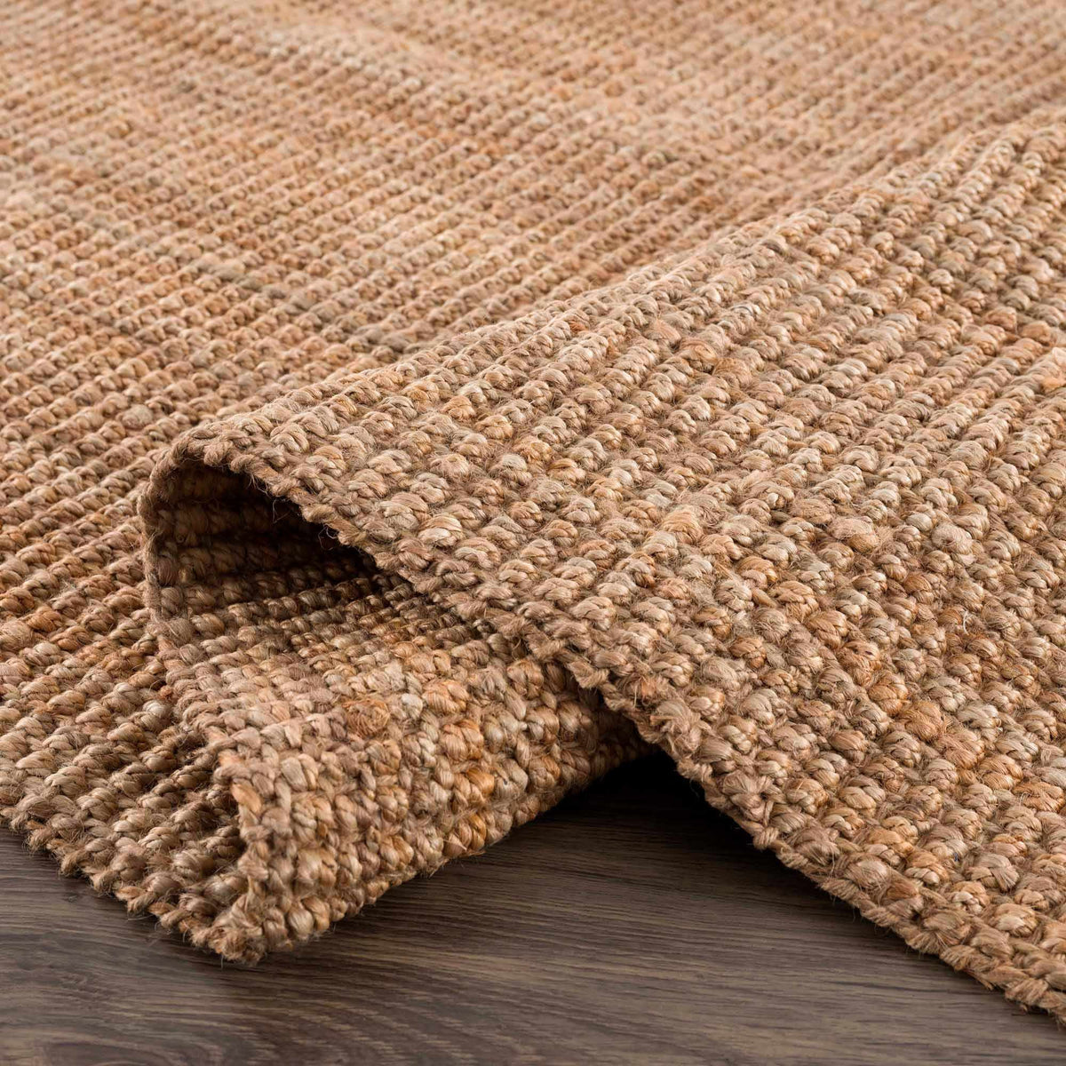 Senneterre Hand Woven Natural Jute Rug With Thick Tassel Ends
