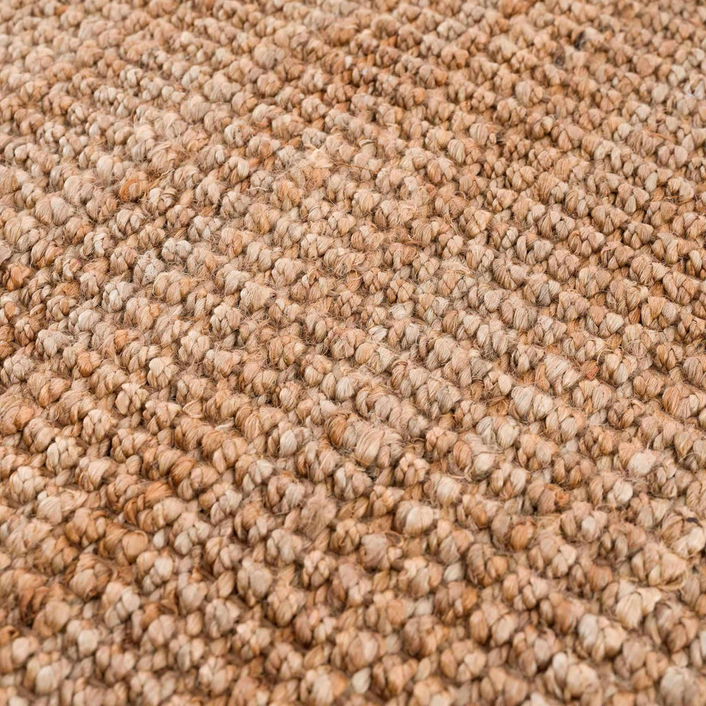 Senneterre Hand Woven Natural Jute Rug With Thick Tassel Ends