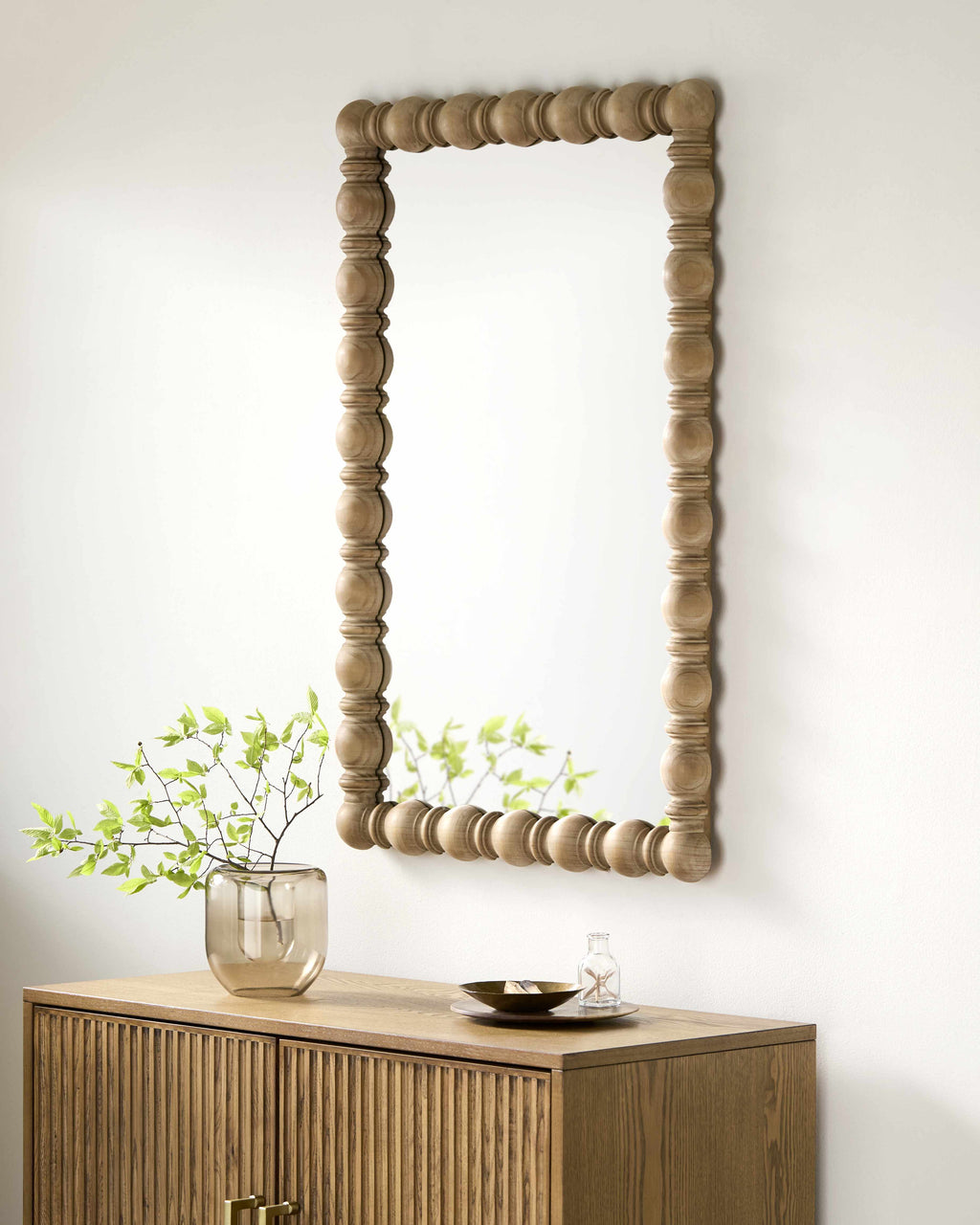 Mbocayaty Organic Camel Pine Handcrafted Wall Mirror