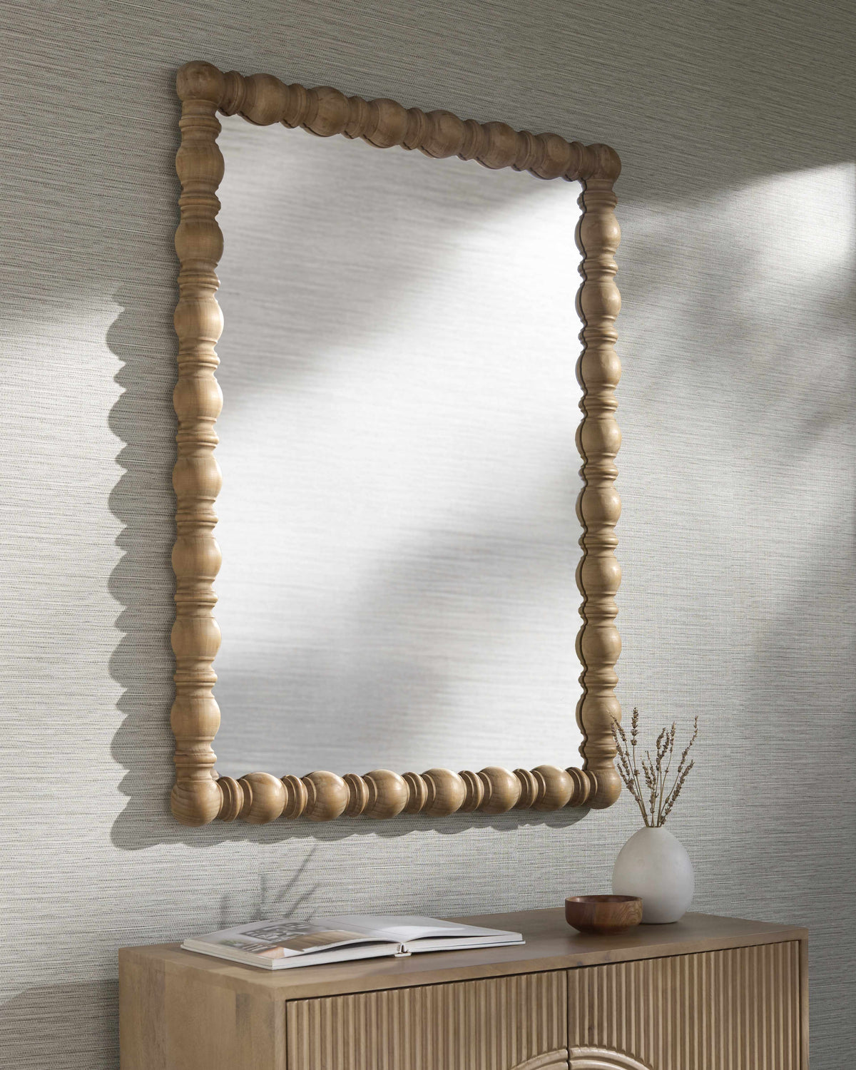 Mbocayaty Organic Camel Pine Handcrafted Wall Mirror