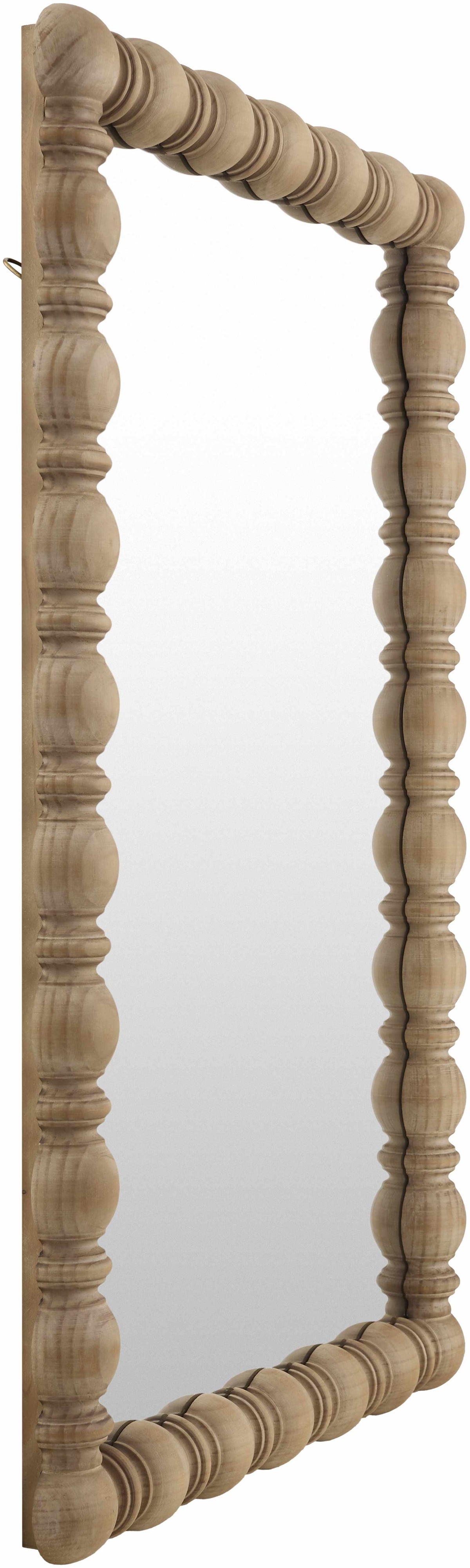 Mbocayaty Organic Camel Pine Handcrafted Wall Mirror
