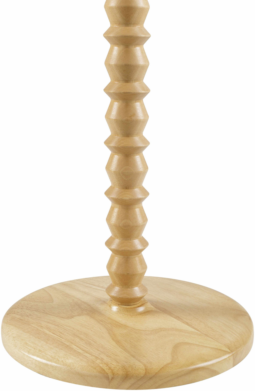 Motozintla Cream Wood Floor Lamp With White Linen Shade