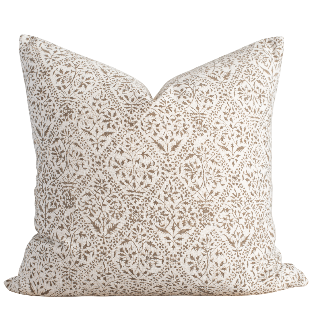 Mariella Handcrafted Floral Pillow Cover Mustard Atelier