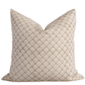 Ayla Curated Linen Pillow Cover With Mustard Block Print