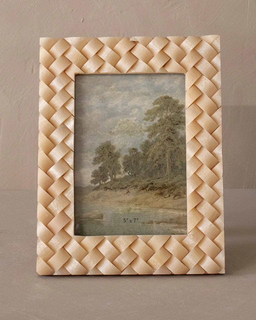 Maris Woven Resin Photo Frame Ivory Coastal Texture 5X7