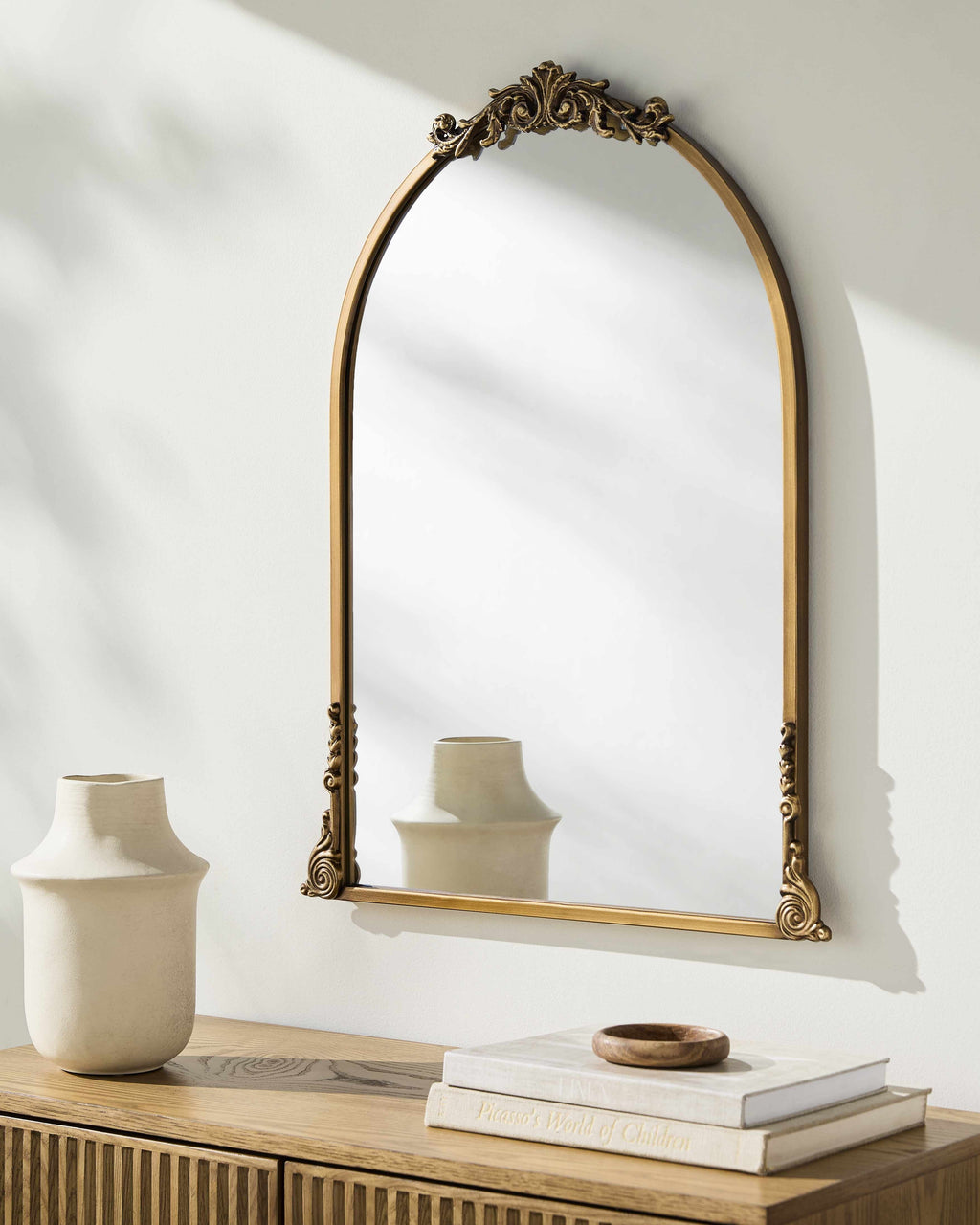 Nayudupet Gold Iron Accent Mirror Traditional Craftsmanship