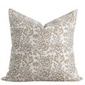 Claire Bespoke Floral Pillow Cover In Mustard Cotton