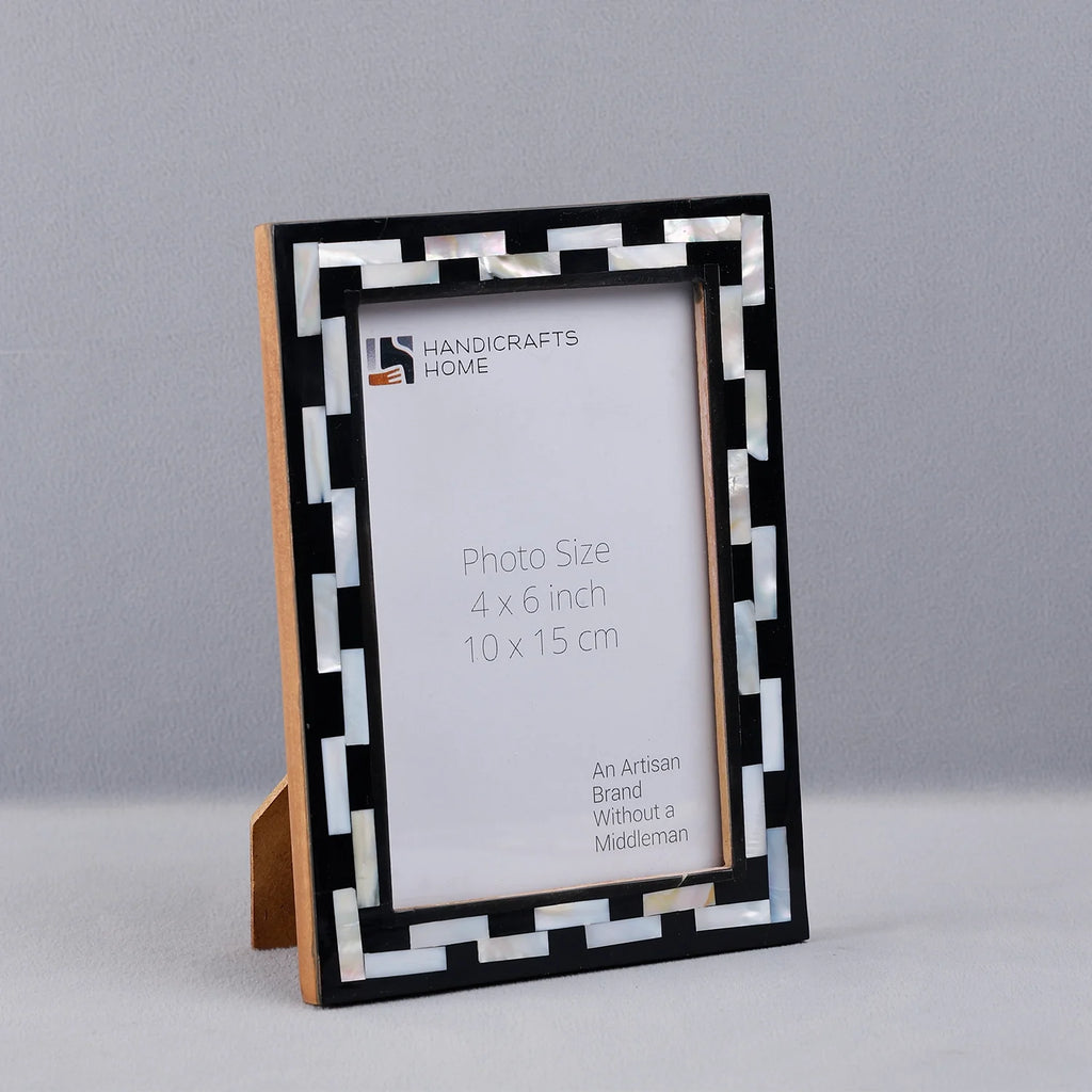Pearlescent Tiptoe Mother of Pearl Inlay Picture Frame