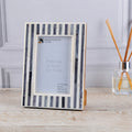 Kayala Saje Grey Stripe Bone Inlay Picture Frame 5x7