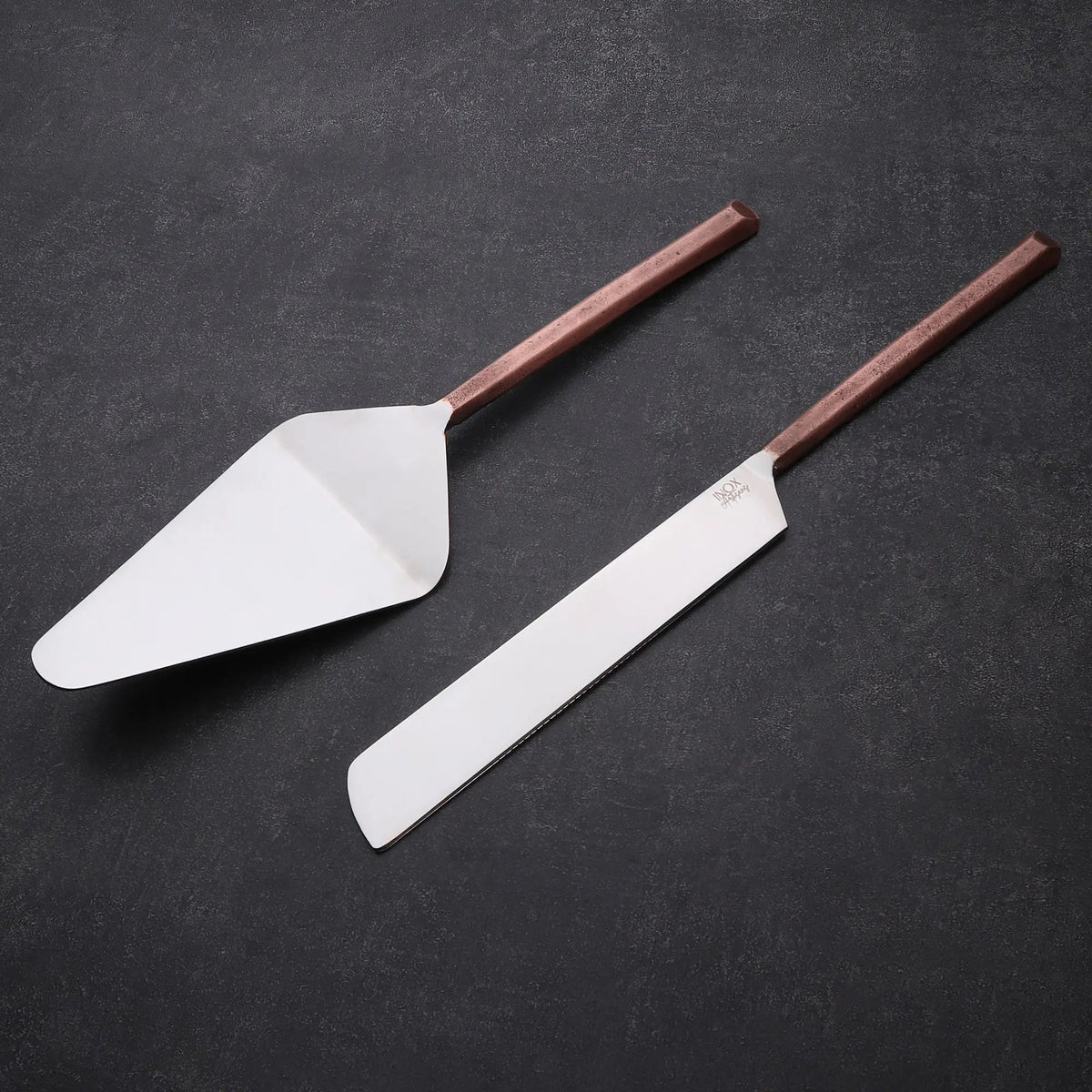 Plateau Handcrafted Stainless Steel Cake And Pie Server Set