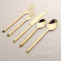 Plateau PVD Flatware 5 Piece Place Setting Square Handles