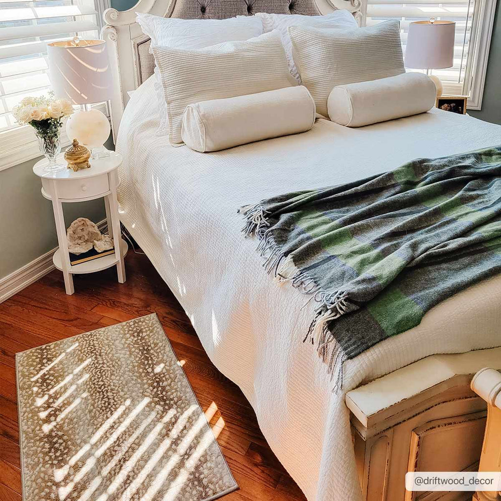 Pointblank Sophisticated Tan Leopard Area Rug With Texture