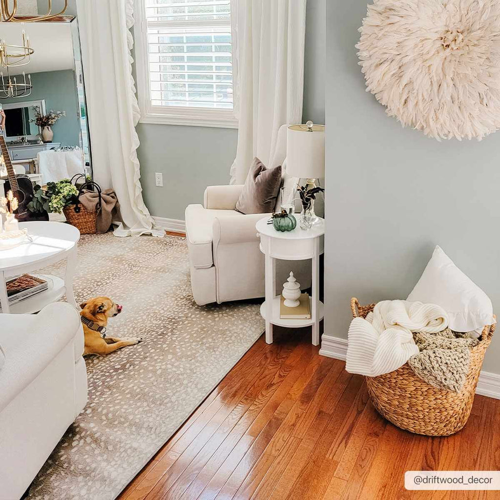 Pointblank Sophisticated Tan Leopard Area Rug With Texture