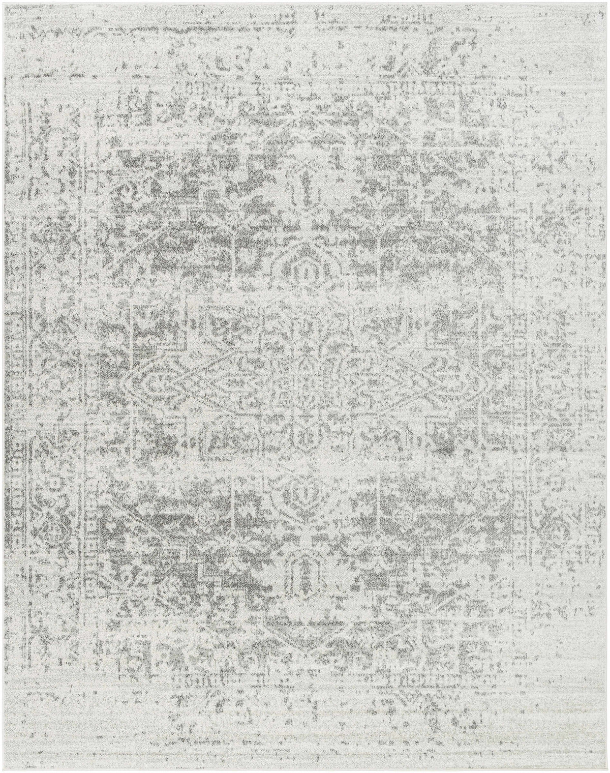 Lumina Rachel Area Rug Traditional Charcoal Gray Machine Woven