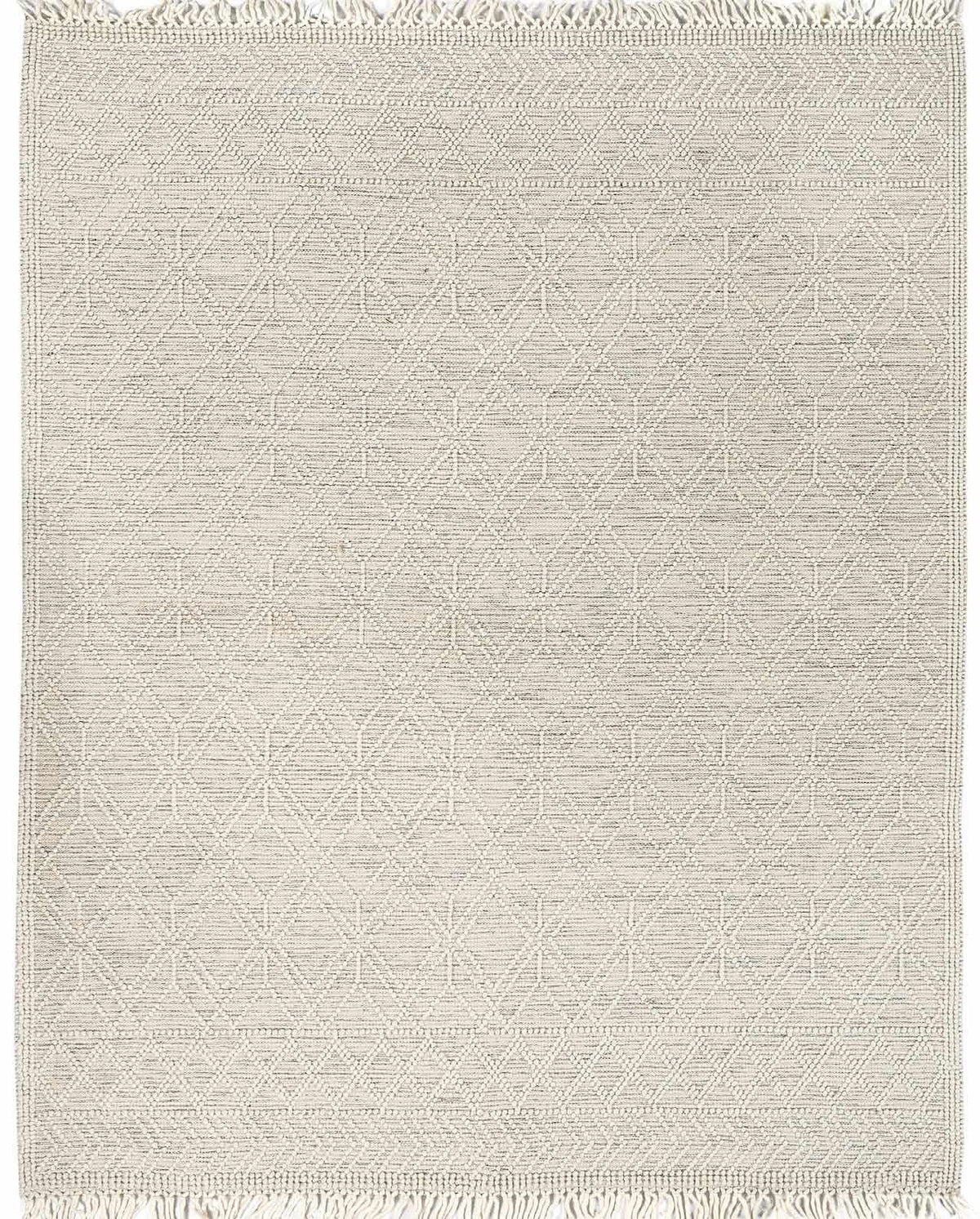 Ramsbury Ivory Black Handcrafted Wool Area Rug