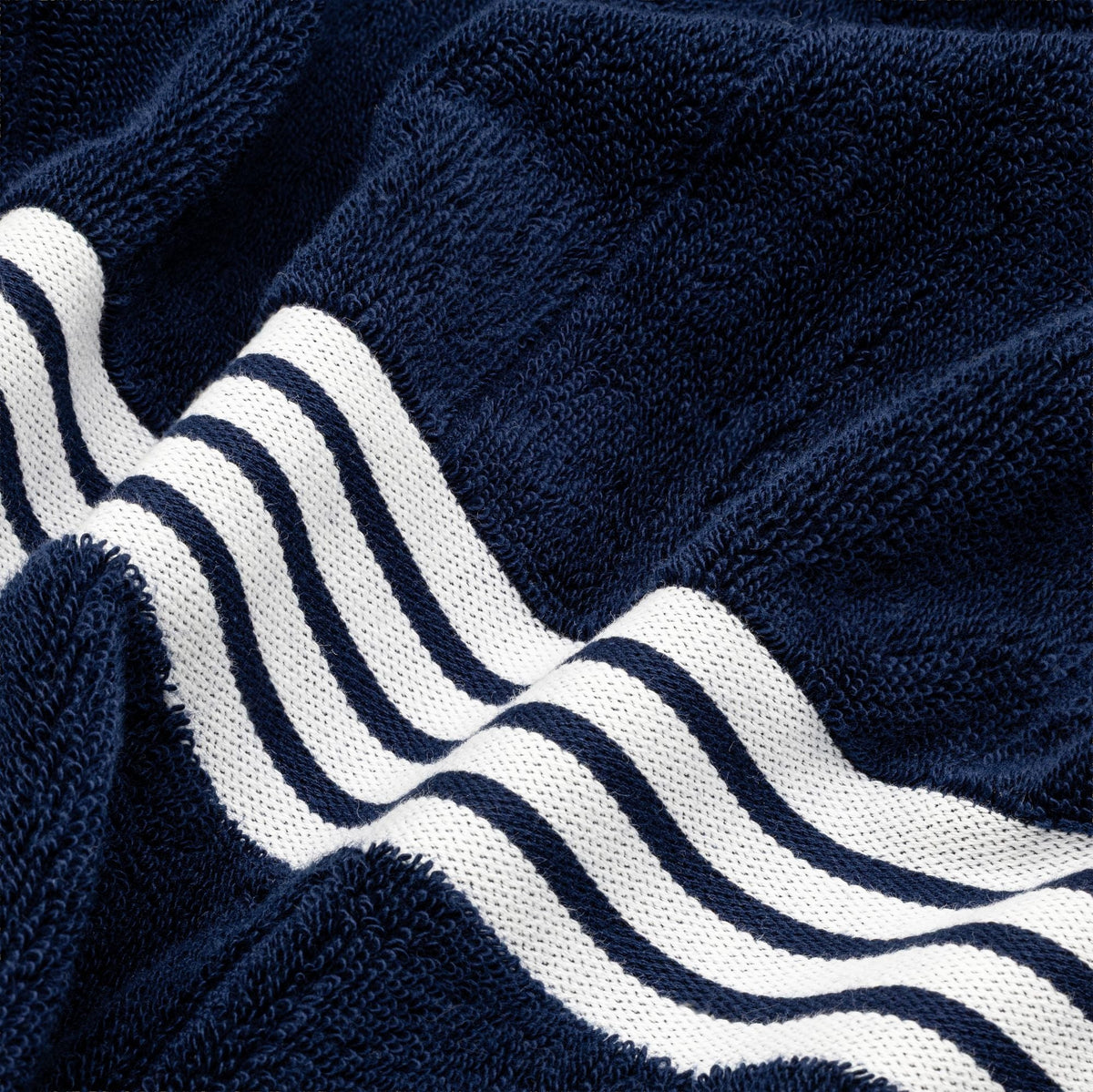 Nautilus 600 GSM Australian Cotton Towel Navy Blue Striped