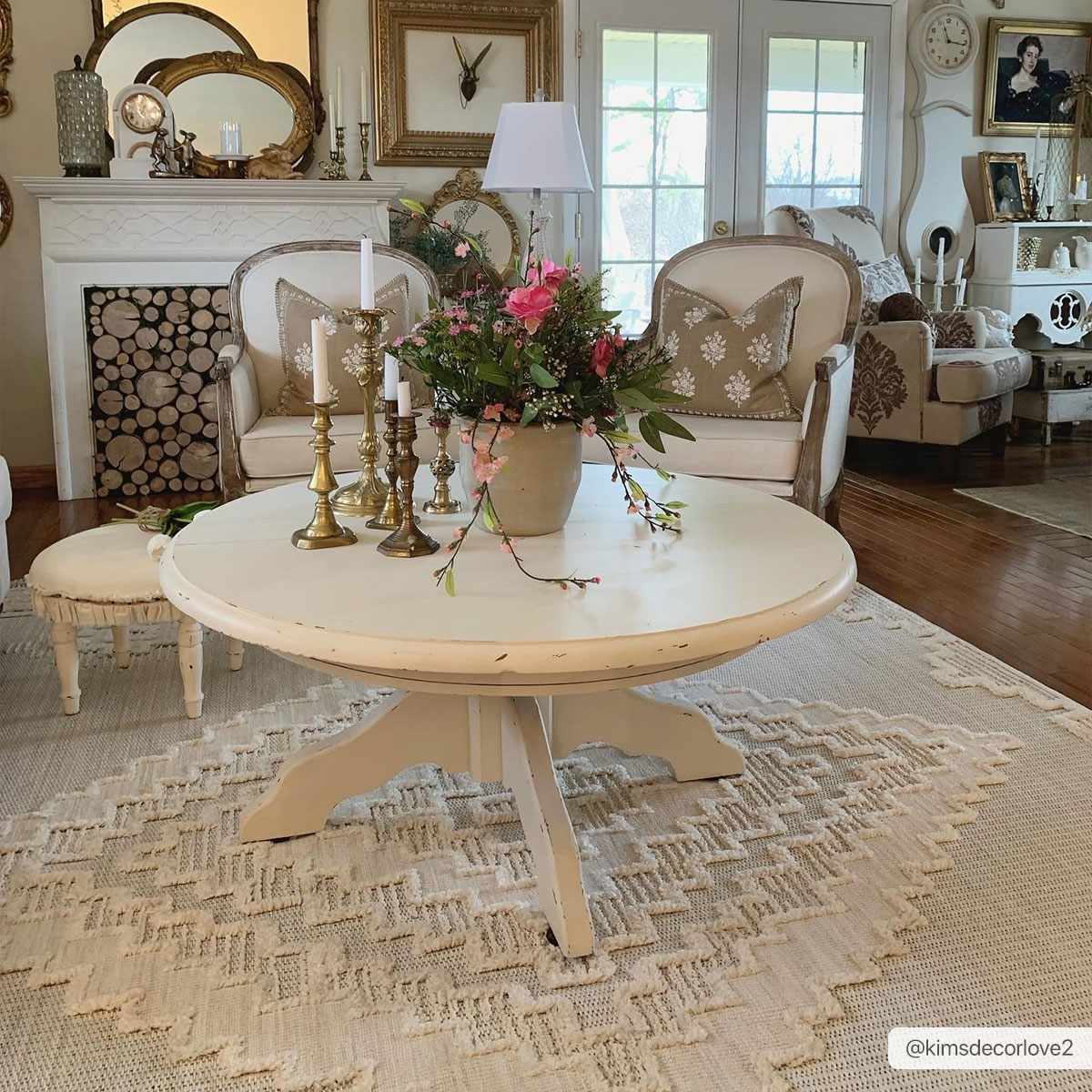 Rosales High Low Pile Elegant Soft Cream Handcrafted Rug
