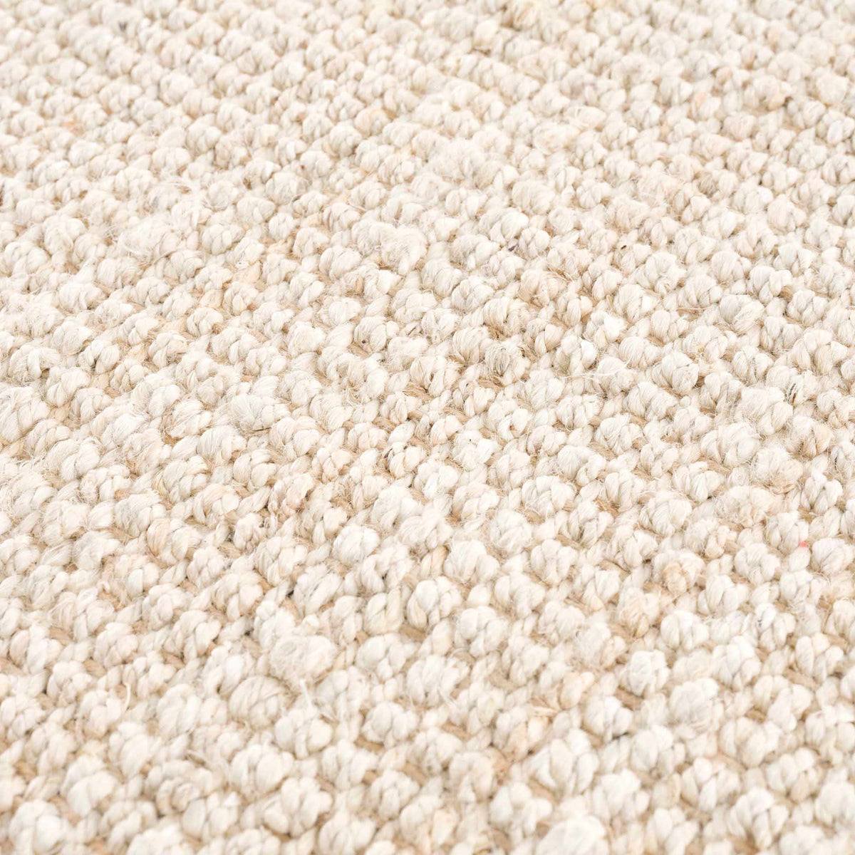Senneterre Hand Woven Bleached Jute Rug With Tassel Fringe