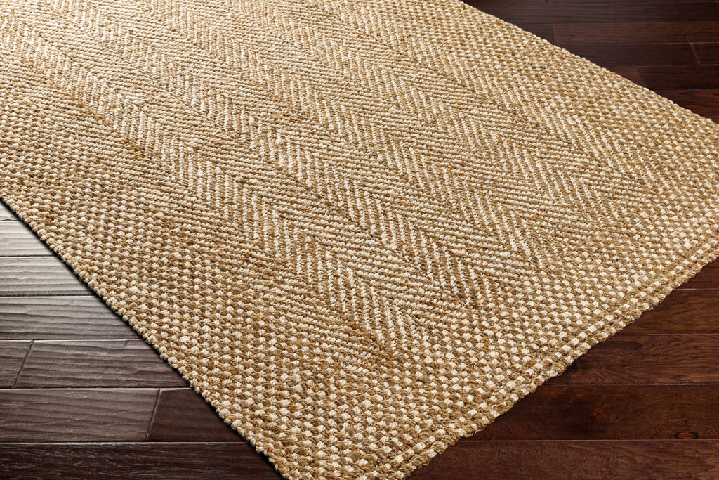 Elan Dinah Textured Jute Rug Tan Hand Woven Flat Weave
