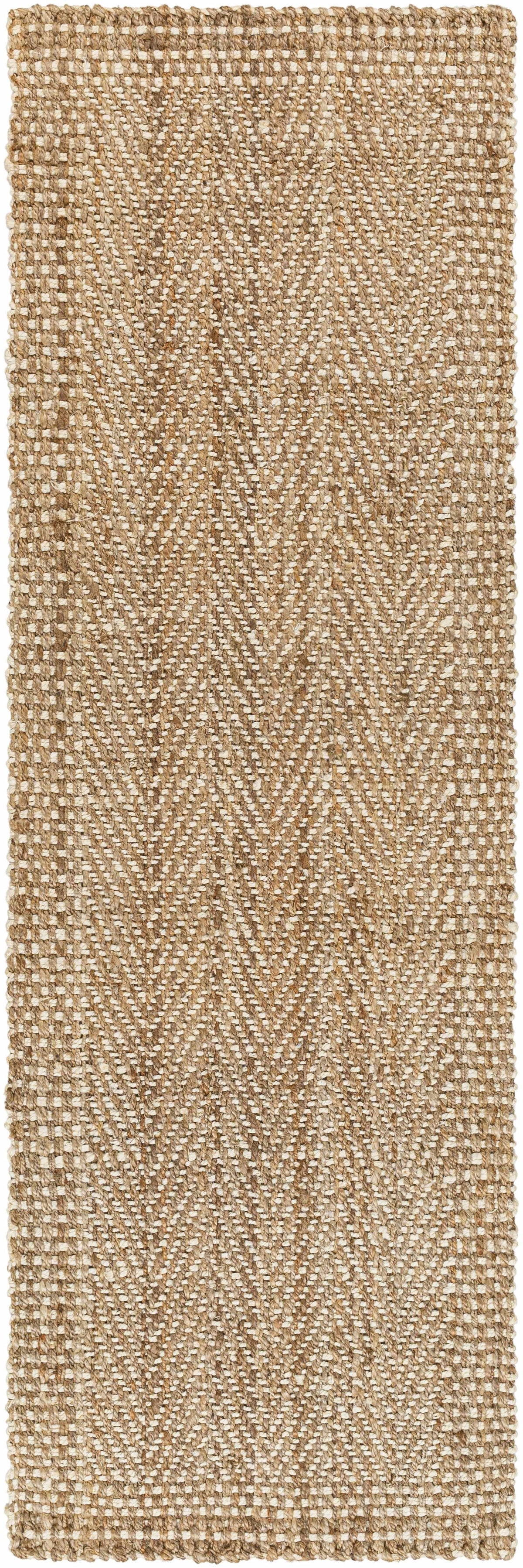 Elan Dinah Textured Jute Rug Tan Hand Woven Flat Weave