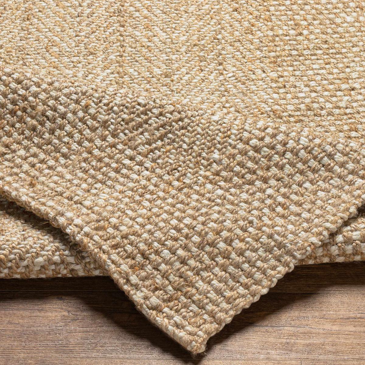 Elan Dinah Textured Jute Rug Tan Hand Woven Flat Weave