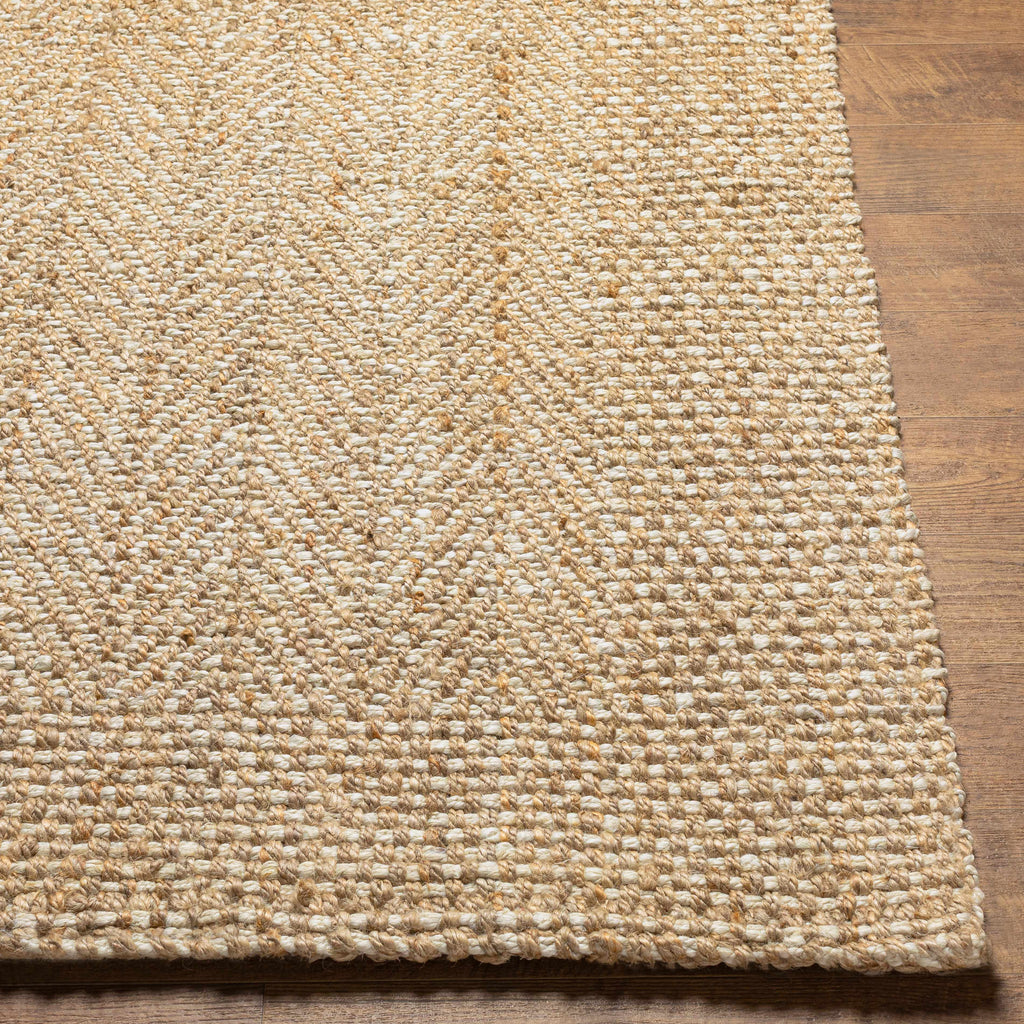 Elan Dinah Textured Jute Rug Tan Hand Woven Flat Weave
