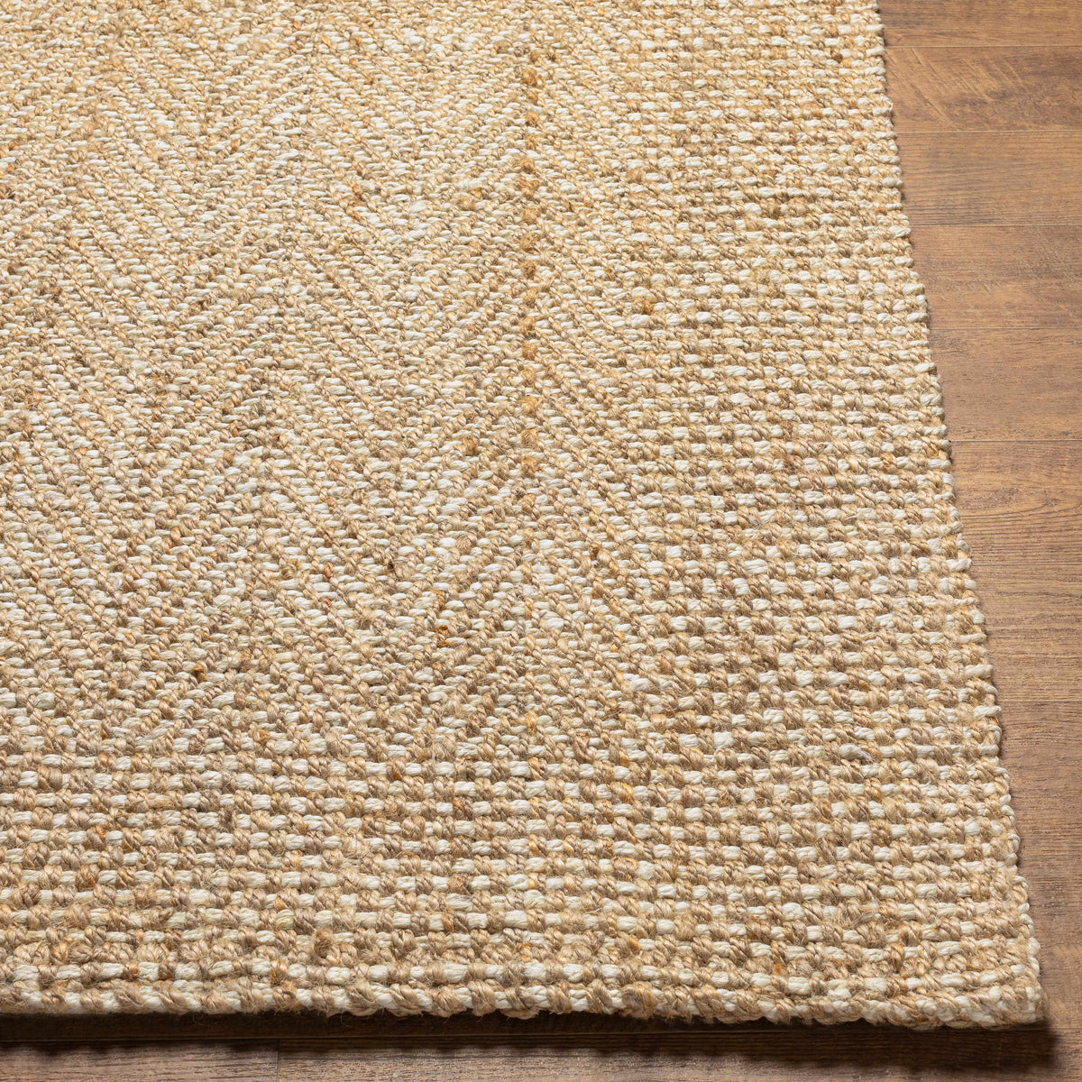 Elan Dinah Textured Jute Rug Tan Hand Woven Flat Weave