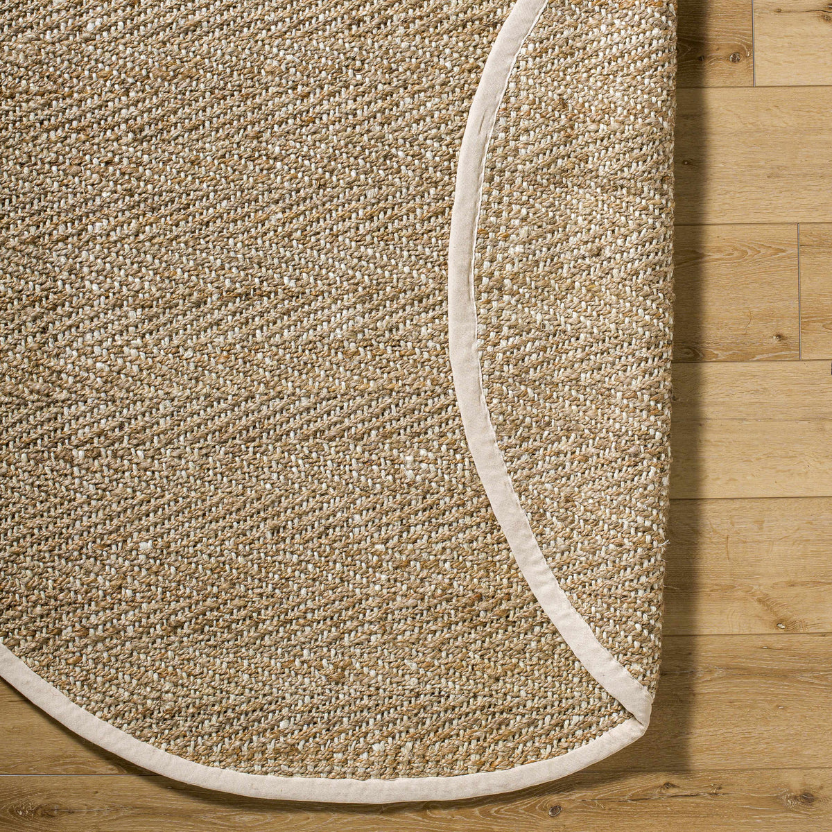 Elan Dinah Textured Jute Rug Tan Hand Woven Flat Weave