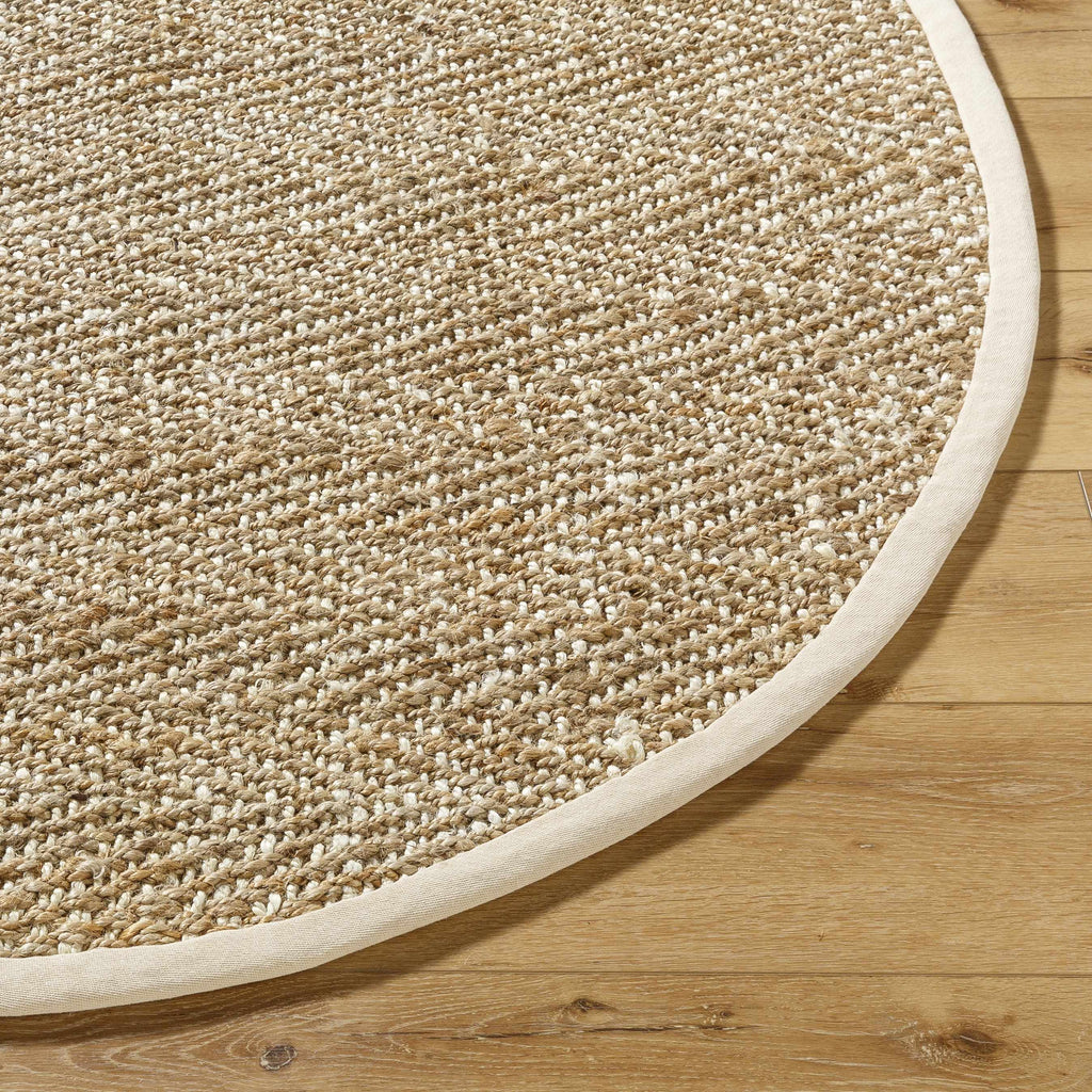 Elan Dinah Textured Jute Rug Tan Hand Woven Flat Weave