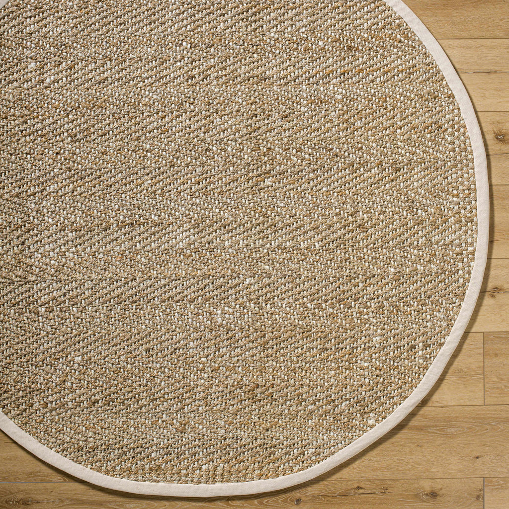 Elan Dinah Textured Jute Rug Tan Hand Woven Flat Weave