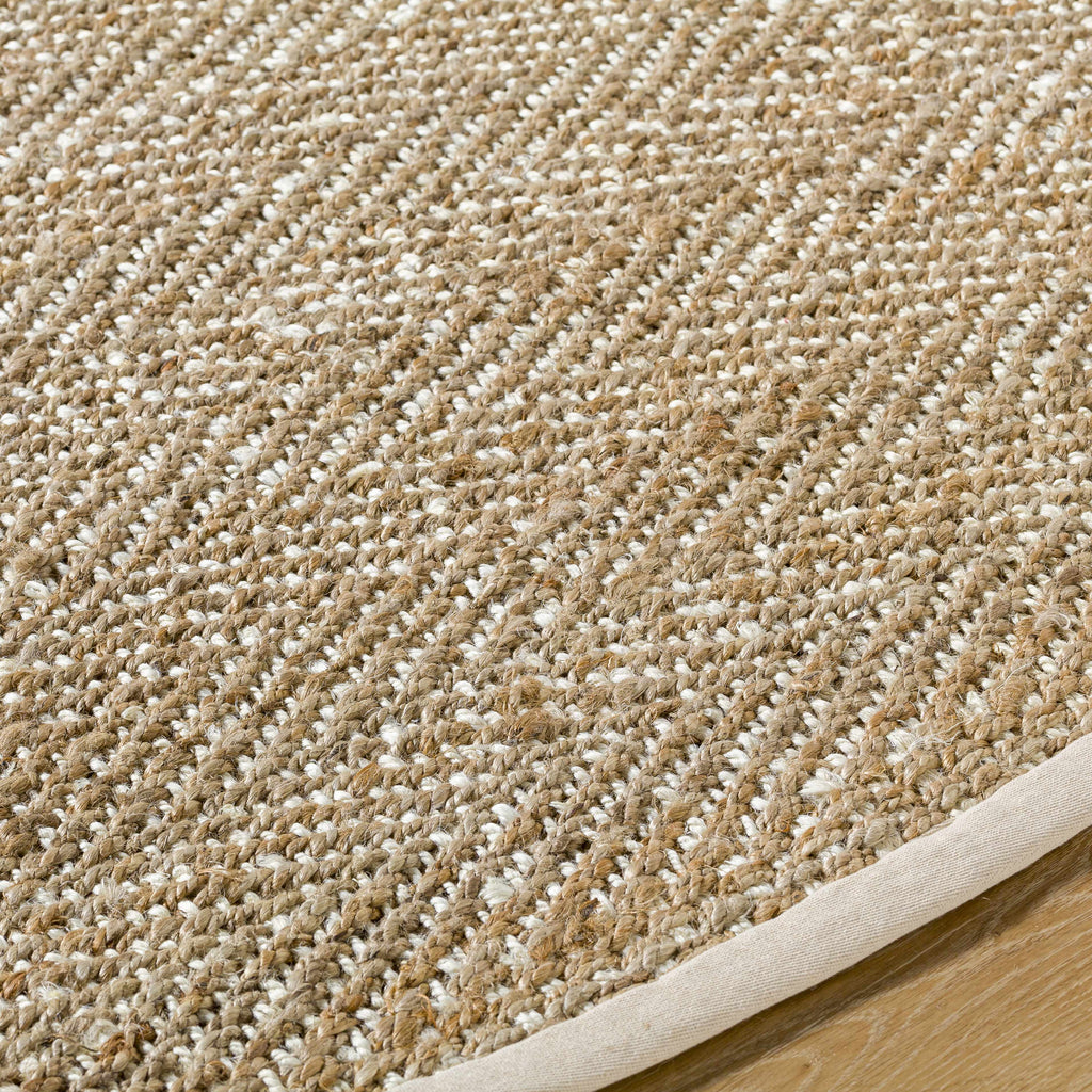 Elan Dinah Textured Jute Rug Tan Hand Woven Flat Weave