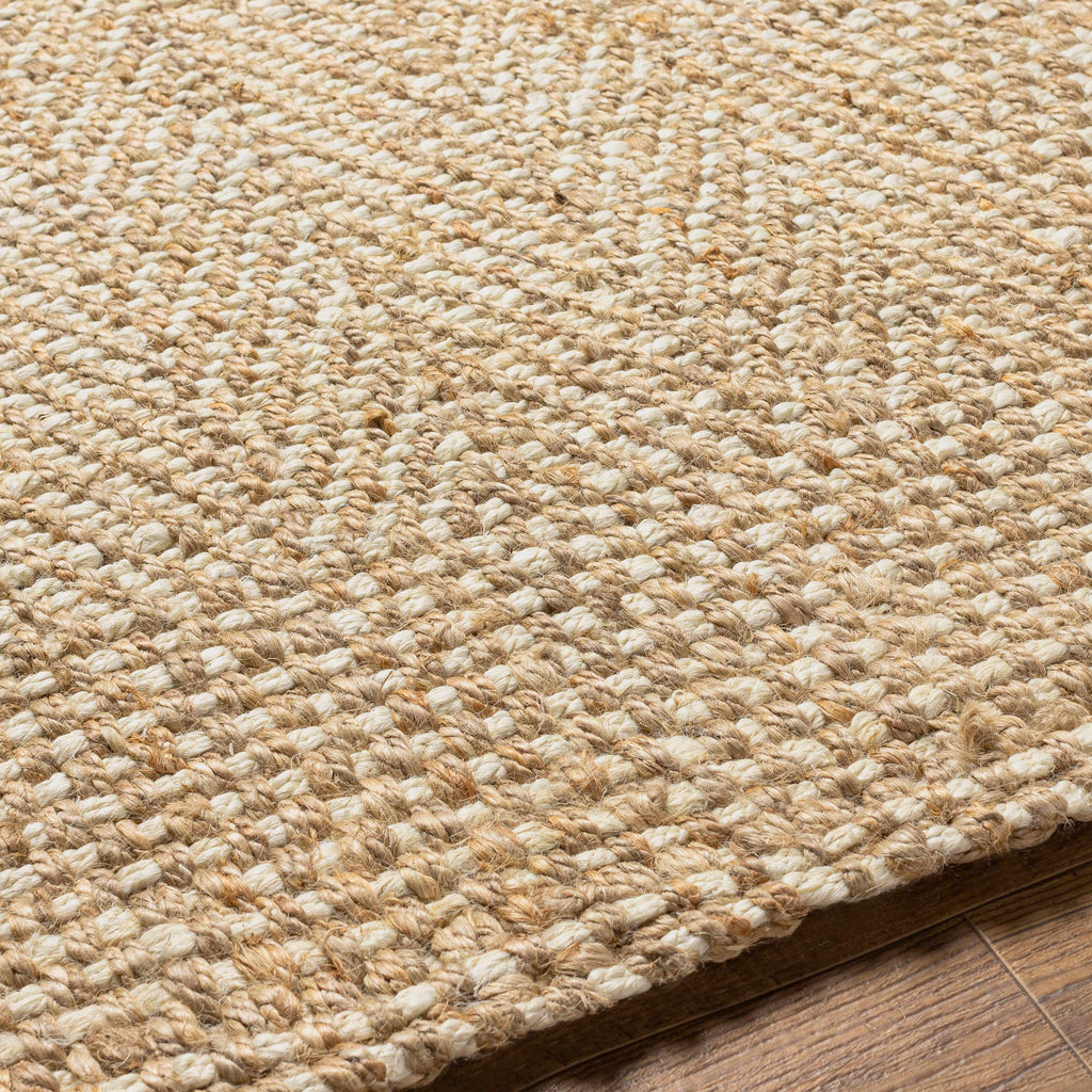 Elan Dinah Textured Jute Rug Tan Hand Woven Flat Weave