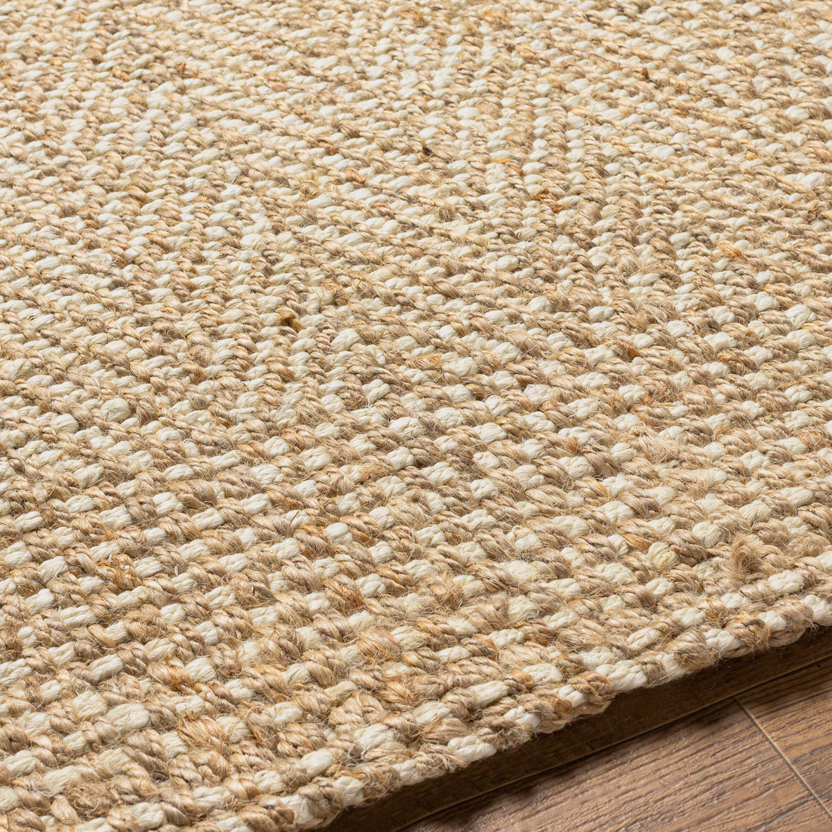 Elan Dinah Textured Jute Rug Tan Hand Woven Flat Weave