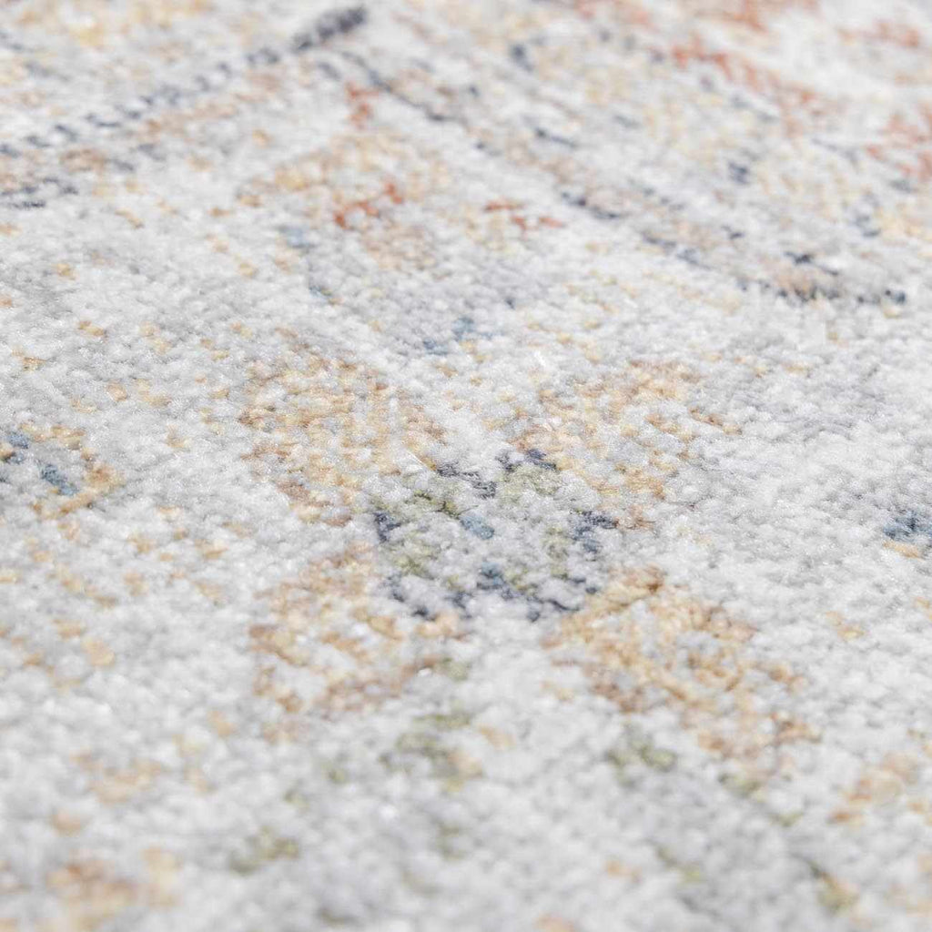Emke Machine Washable Flat Pile Rug In Navy Pattern