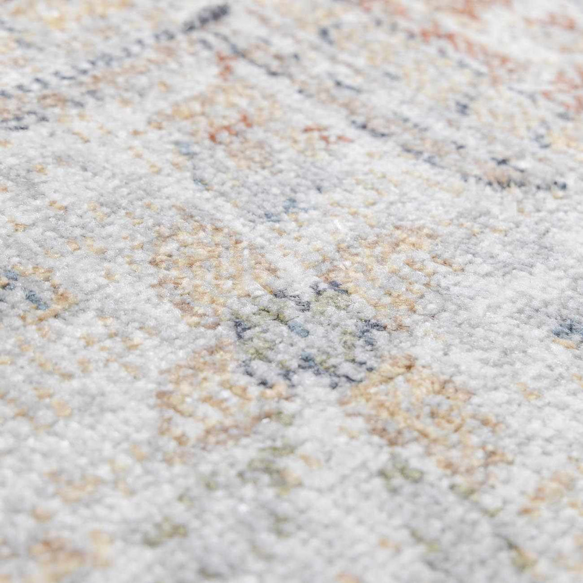 Emke Machine Washable Flat Pile Rug In Navy Pattern
