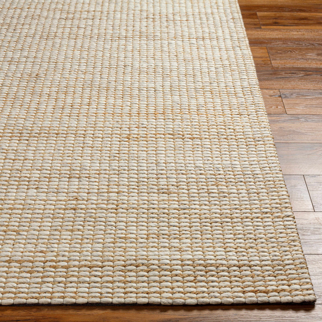 Riki Cream Jute Wool Blend Rug For Modern Interiors